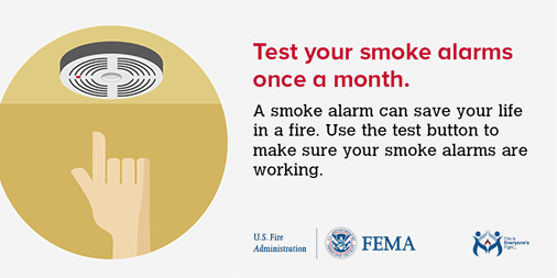 Test Smoke Alarms Monthly